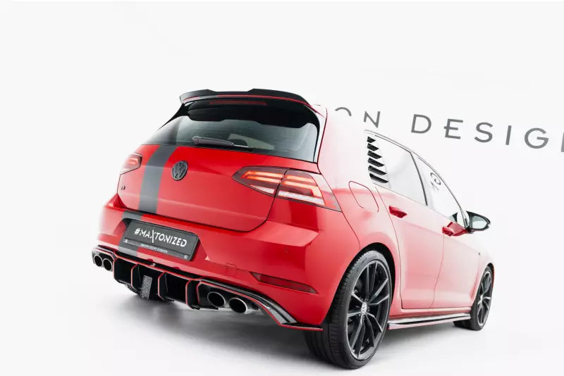 Maxton Design Heckspoiler Lippe V.3 für VW Golf 7 GTI / GTD / TCR / R und R-Line 2012-2020 Hochglanz schwarz – Ansicht 2