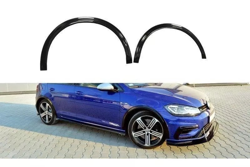 Maxton Design Kotflügel Verbreiterung für VW Golf 7 R-Line / R Facelift ab 03/2017 Hochglanz schwarz – Ansicht 1