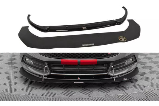 Maxton Design Street Pro Frontlippe V.1 + Zusatzlippe für Ford Focus ST Mk3 Facelift – Ansicht 1