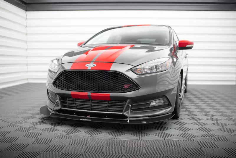 Maxton Design Street Pro Frontlippe V.1 + Zusatzlippe für Ford Focus ST Mk3 Facelift – Ansicht 3