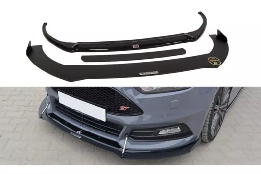Maxton Design Street Pro Frontlippe V.2 + Zusatzlippe für Ford Focus ST Mk3 Facelift – Ansicht 1
