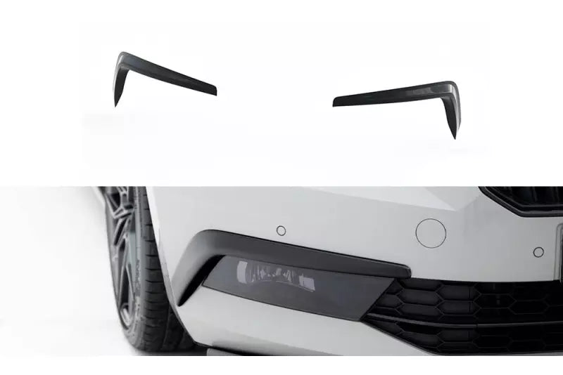 Maxton Design Nebelleuchten Abdeckung für Skoda Superb 3 III 3V Hochglanz schwarz – Ansicht 1