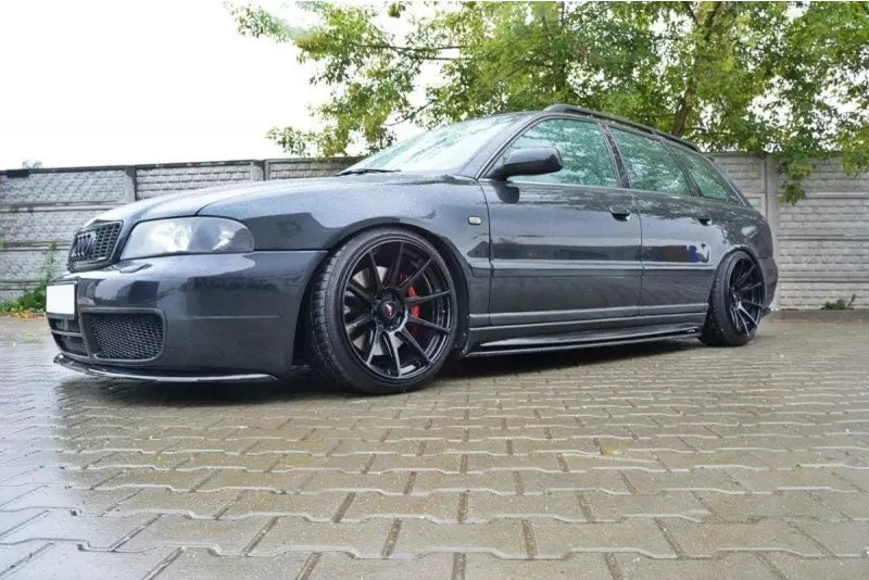 Maxton Design Seitenschweller (Paar) für Audi S4 B5 Hochglanz schwarz – Ansicht 2