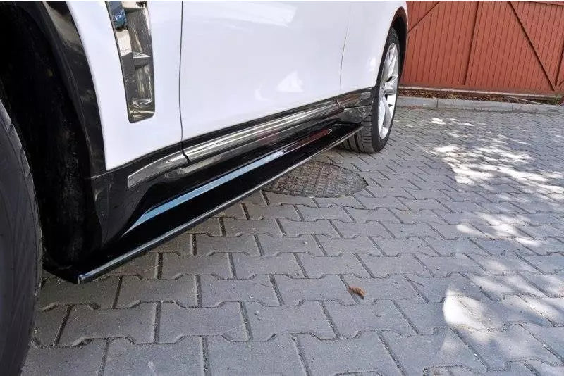 Maxton Design Seitenschweller (Paar) für Infinity QX70 Hochglanz schwarz – Ansicht 1