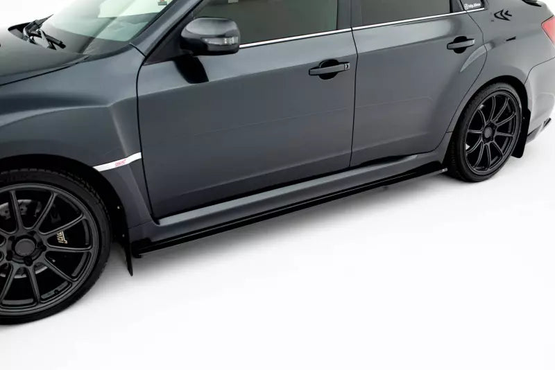 Maxton Design Seitenschweller (Paar) für Subaru Impreza WRX STI 2009-2011 Hochglanz schwarz – Ansicht 1