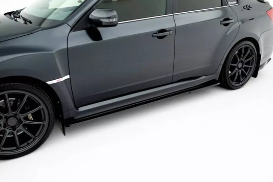 Maxton Design Seitenschweller (Paar) für Subaru Impreza WRX STI 2009-2011 Hochglanz schwarz – Ansicht 1