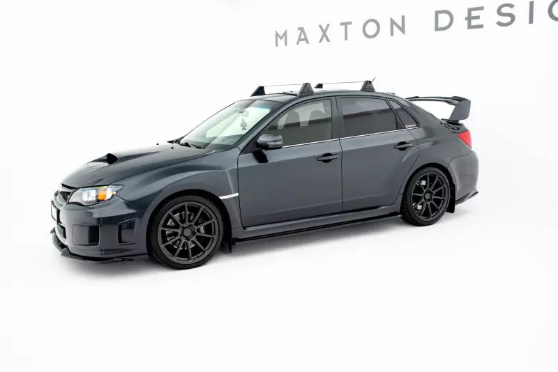 Maxton Design Seitenschweller (Paar) für Subaru Impreza WRX STI 2009-2011 Hochglanz schwarz – Ansicht 2