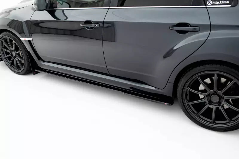 Maxton Design Seitenschweller (Paar) für Subaru Impreza WRX STI 2009-2011 Hochglanz schwarz – Ansicht 3