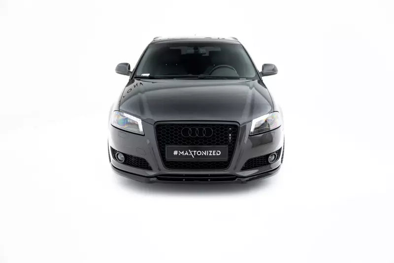 Maxton Design Frontlippe für Audi A3 8P Facelift Hochglanz schwarz – Ansicht 2