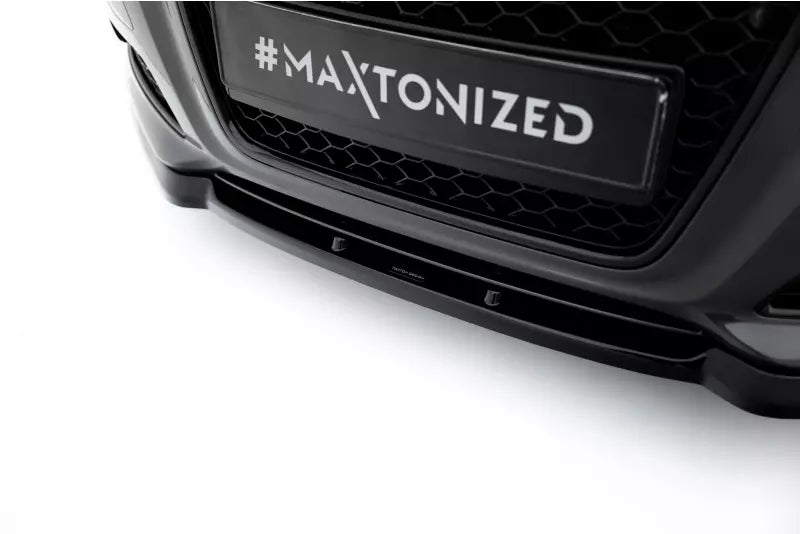 Maxton Design Frontlippe für Audi A3 8P Facelift Hochglanz schwarz – Ansicht 3