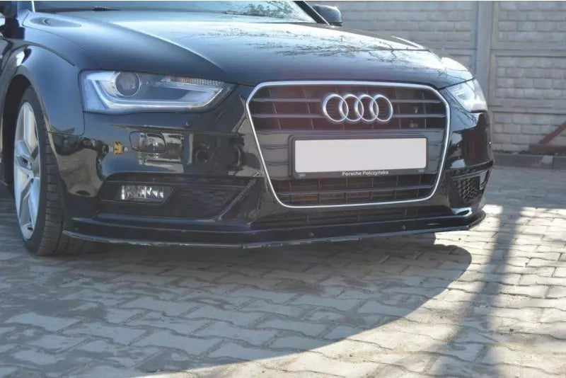 Maxton Design Frontlippe V.1 für Audi A4 B8 Facelift Hochglanz schwarz – Ansicht 1