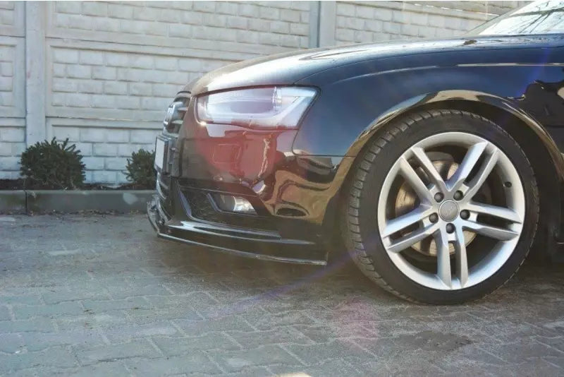 Maxton Design Frontlippe V.1 für Audi A4 B8 Facelift Hochglanz schwarz – Ansicht 3