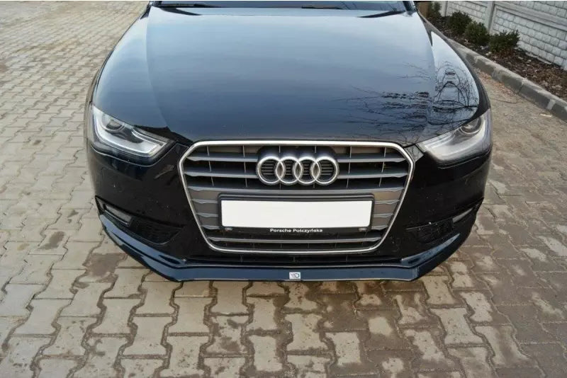 Maxton Design Frontlippe V.2 für Audi A4 B8 Facelift Hochglanz schwarz – Ansicht 2
