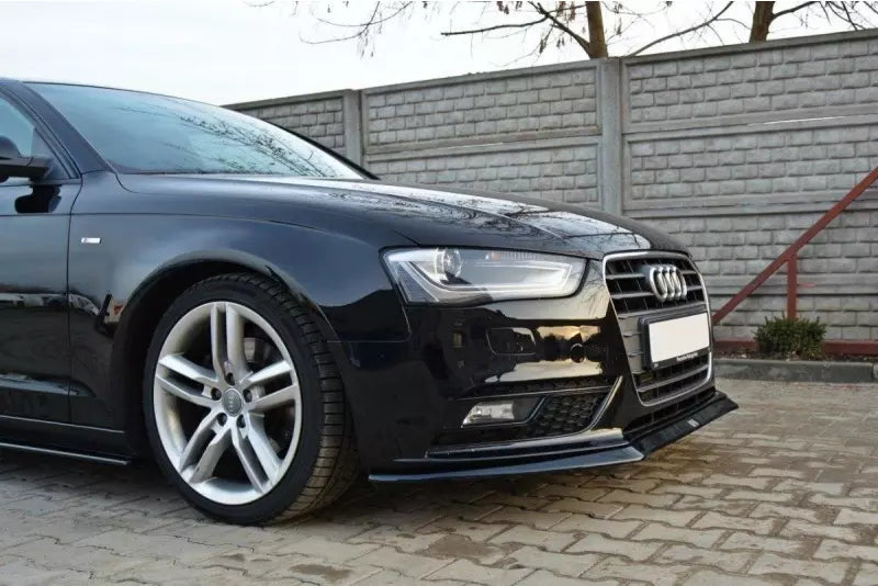Maxton Design Frontlippe V.2 für Audi A4 B8 Facelift Hochglanz schwarz – Ansicht 3