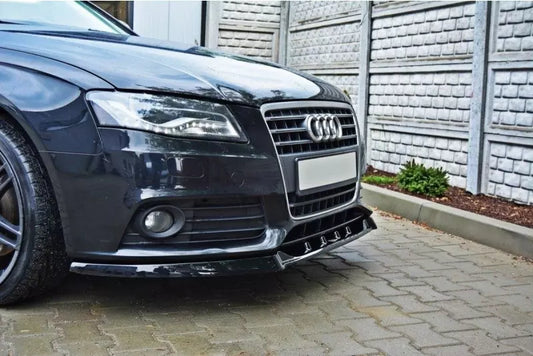 Maxton Design Frontlippe V.1 für Audi A4 B8 Hochglanz schwarz – Ansicht 1