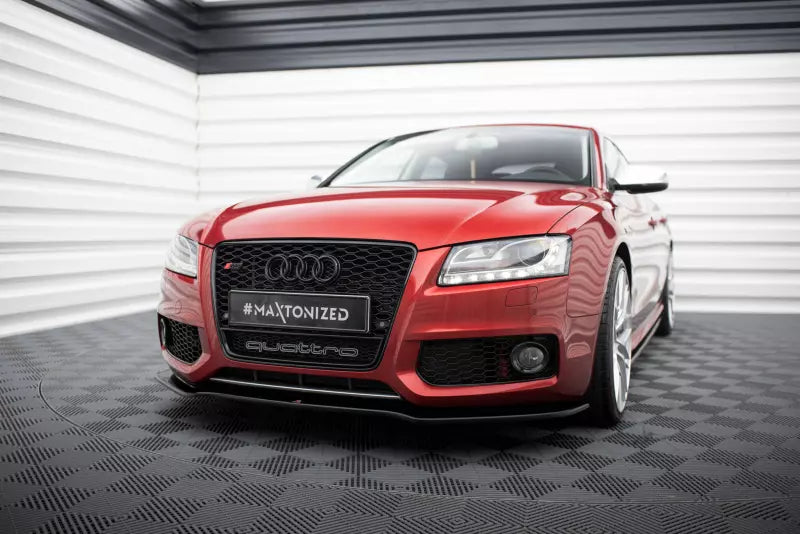 Maxton Design Frontlippe für Audi S5 / A5 S-Line B8 8T Hochglanz schwarz – Ansicht 1