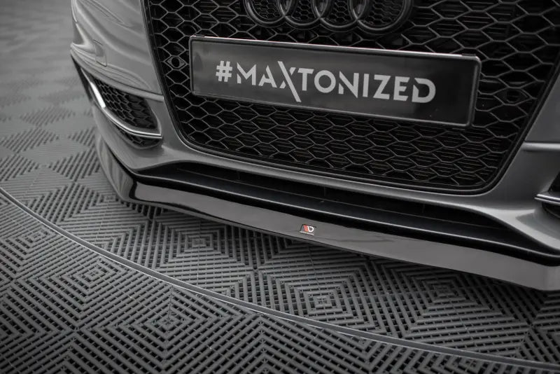 Maxton Design Frontlippe V.1 für Audi S5 / A5 S-Line Coupe / Cabrio / Sportback B8 8T Facelift Hochglanz schwarz – Ansicht 3