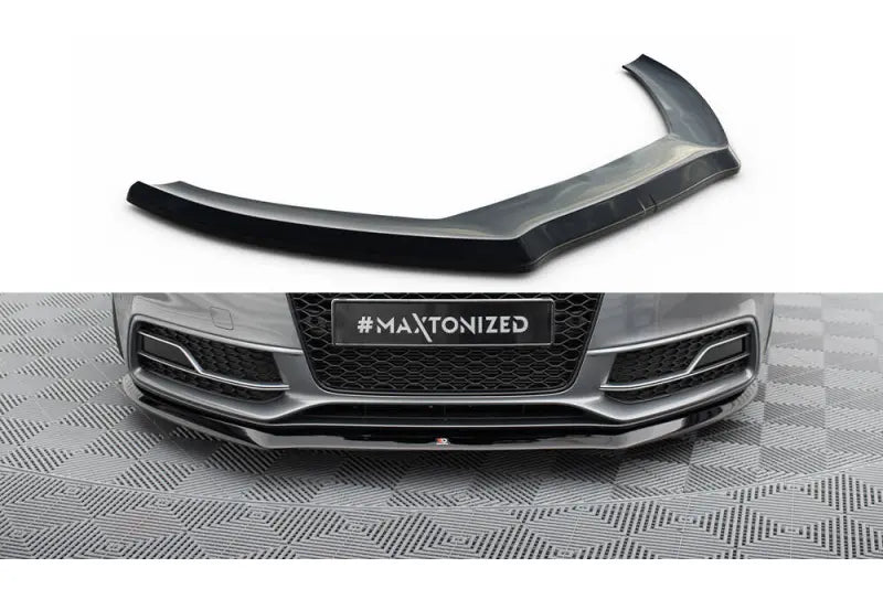 Maxton Design Frontlippe V.1 für Audi S5 / A5 S-Line Coupe / Cabrio / Sportback B8 8T Facelift Hochglanz schwarz – Ansicht 4