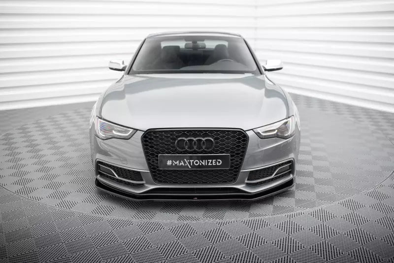 Maxton Design Frontlippe V.2 für Audi S5 / A5 S-Line Coupe / Cabrio / Sportback B8 8T Facelift Hochglanz schwarz – Ansicht 2