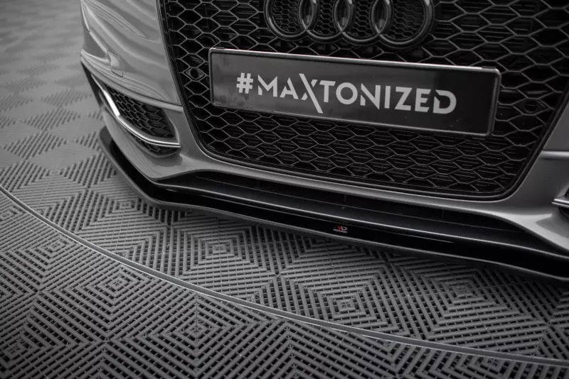 Maxton Design Frontlippe V.2 für Audi S5 / A5 S-Line Coupe / Cabrio / Sportback B8 8T Facelift Hochglanz schwarz – Ansicht 3