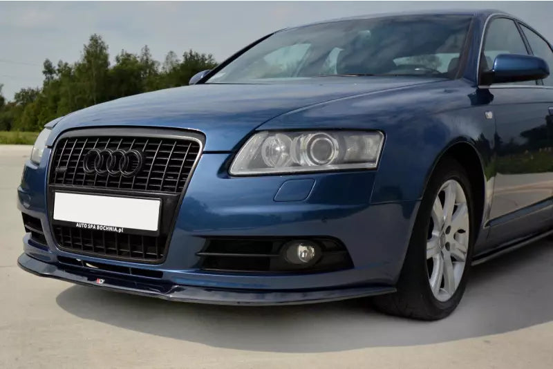 Maxton Design Frontlippe V.1 für Audi A6 C6 S-Line Hochglanz schwarz – Ansicht 1