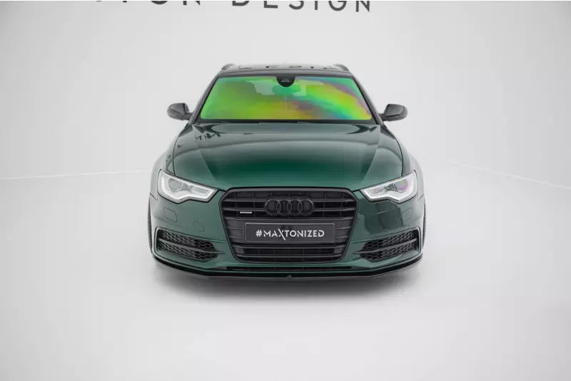 Maxton Design Frontlippe V.1 für Audi S6 / A6 S-Line C7 Hochglanz schwarz – Ansicht 2