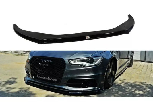 Maxton Design Frontlippe V.2 für Audi S6 / A6 S-Line C7 Hochglanz schwarz – Ansicht 1
