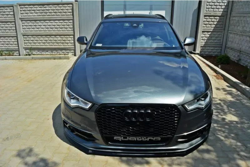 Maxton Design Frontlippe V.2 für Audi S6 / A6 S-Line C7 Hochglanz schwarz – Ansicht 2