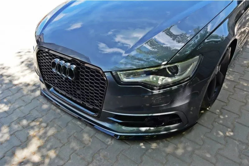Maxton Design Frontlippe V.2 für Audi S6 / A6 S-Line C7 Hochglanz schwarz – Ansicht 3