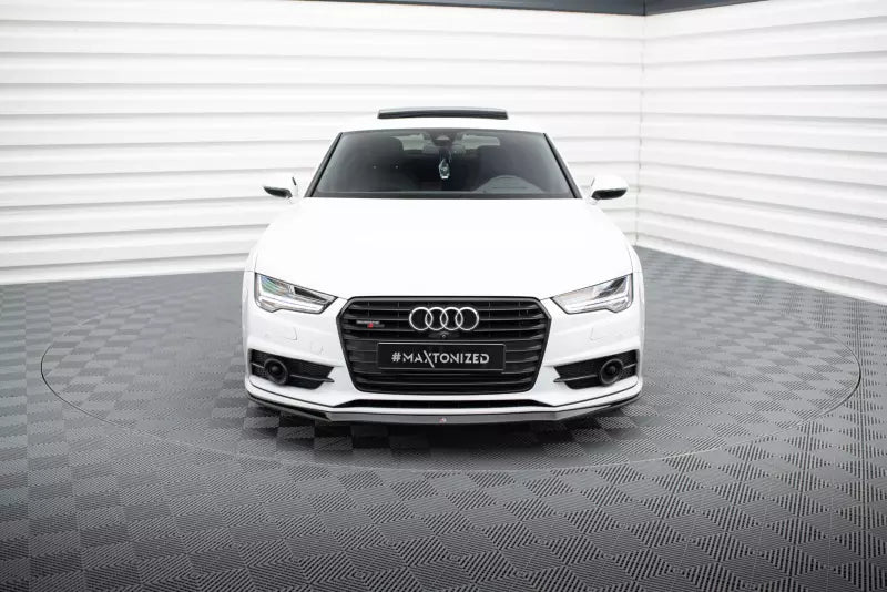 Maxton Design Frontlippe für Audi S7 / A7 S-Line C7 Facelift Hochglanz schwarz – Ansicht 2