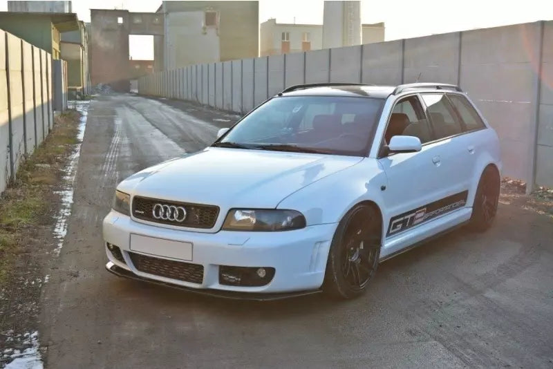 Maxton Design Frontlippe für Audi RS4 B5 Hochglanz schwarz – Ansicht 1