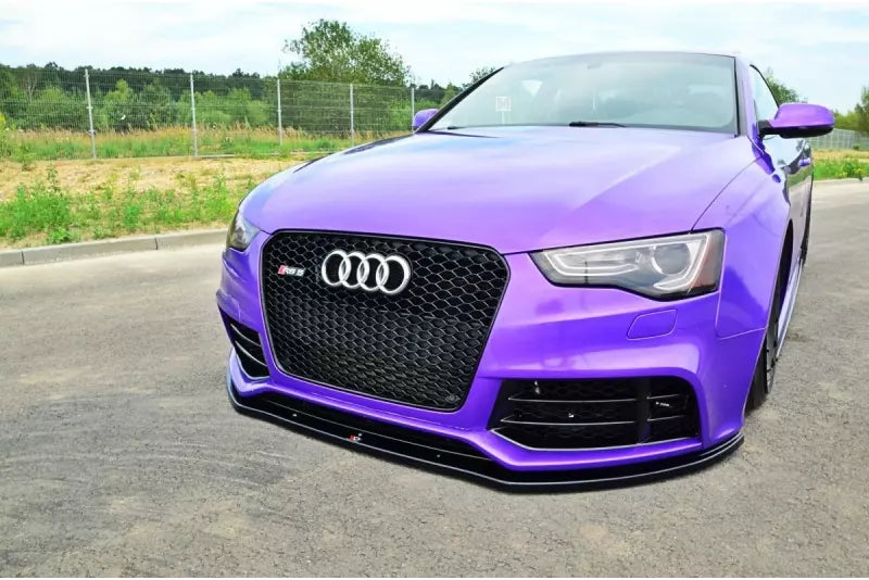 Maxton Design Frontlippe für Audi RS5 B8 8T Hochglanz schwarz – Ansicht 1