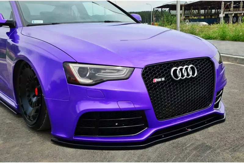 Maxton Design Frontlippe für Audi RS5 B8 8T Hochglanz schwarz – Ansicht 2