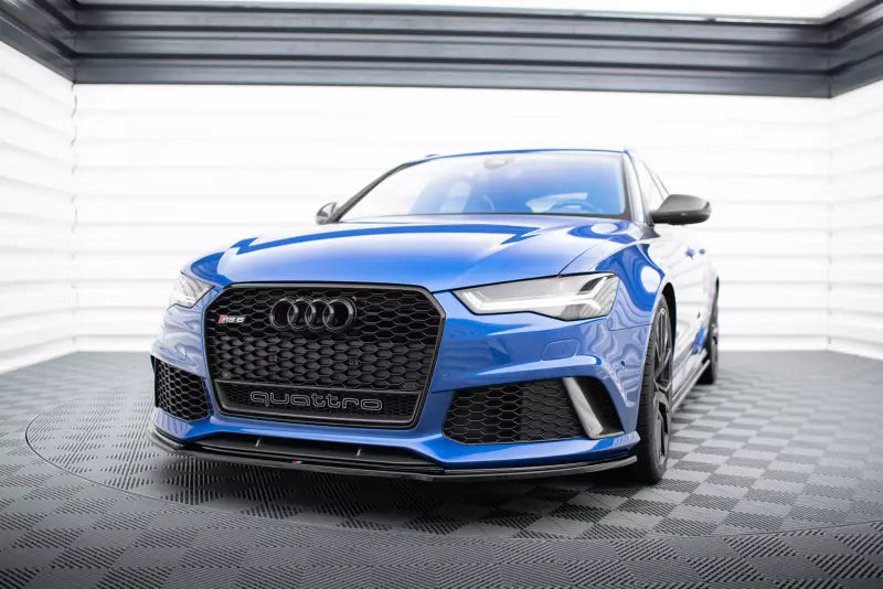 Maxton Design Frontlippe V.1 für Audi RS6 C7 Hochglanz schwarz – Ansicht 1