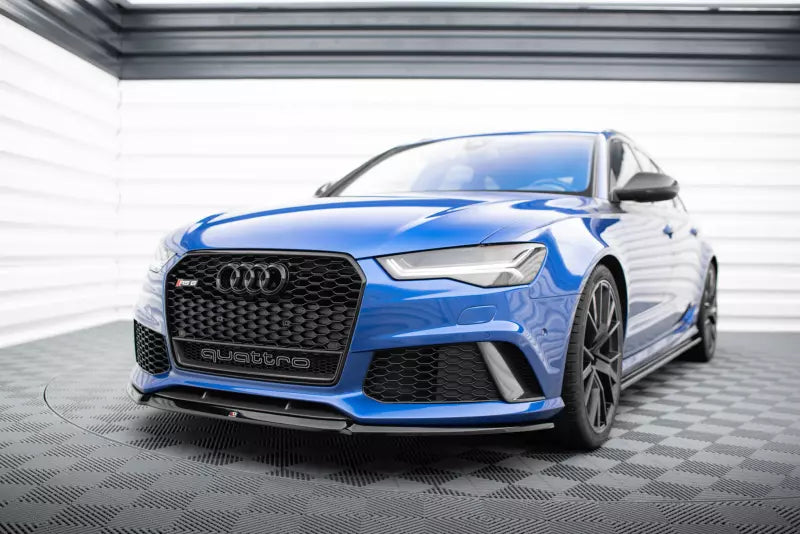 Maxton Design Frontlippe V.2 für Audi RS6 C7 Hochglanz schwarz – Ansicht 1
