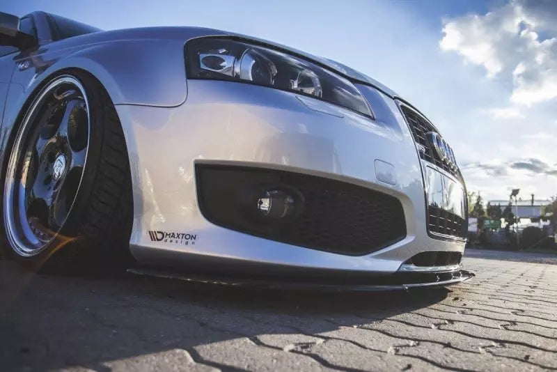 Maxton Design Frontlippe für Audi S3 8P Hochglanz schwarz – Ansicht 1