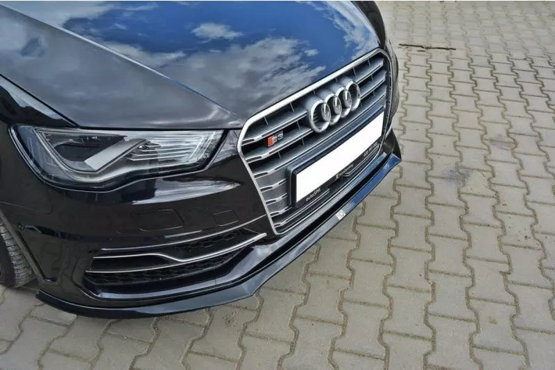 Maxton Design Frontlippe V.2 für Audi S3 / A3 S-Line 8v Hatchback / Sportback Hochglanz schwarz – Ansicht 2