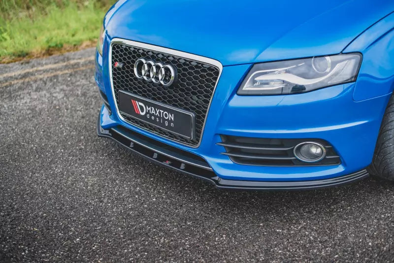 Maxton Design Frontlippe für Audi S4 / A4 S-Line B8 Hochglanz schwarz – Ansicht 1