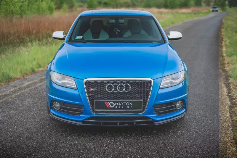 Maxton Design Frontlippe für Audi S4 / A4 S-Line B8 Hochglanz schwarz – Ansicht 2