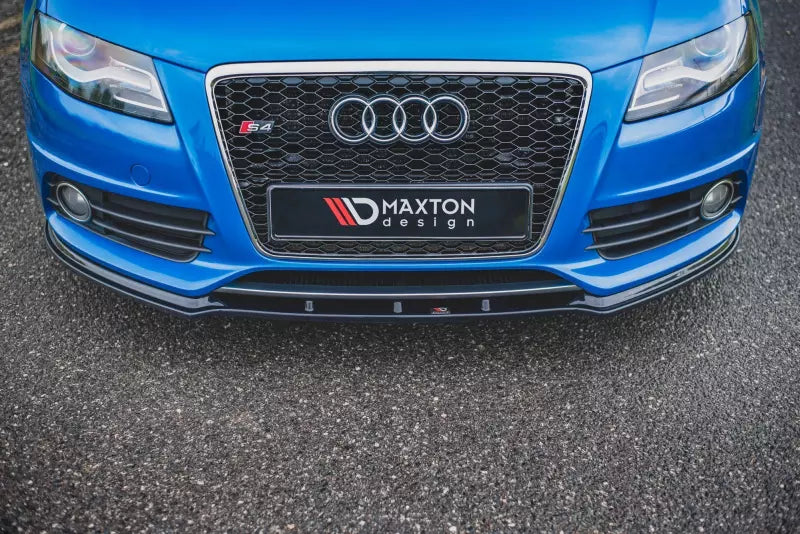 Maxton Design Frontlippe für Audi S4 / A4 S-Line B8 Hochglanz schwarz – Ansicht 3