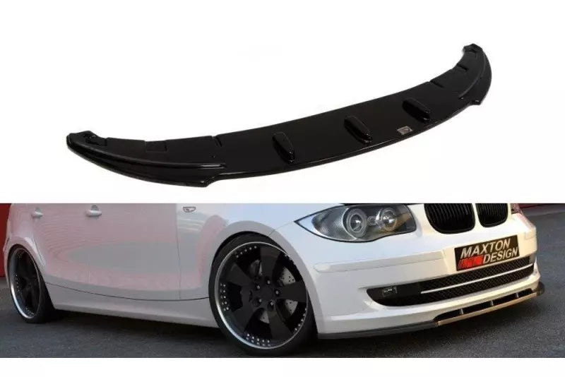 Maxton Design Frontlippe für BMW 1er E81 / E87 Facelift Hochglanz schwarz – Ansicht 1