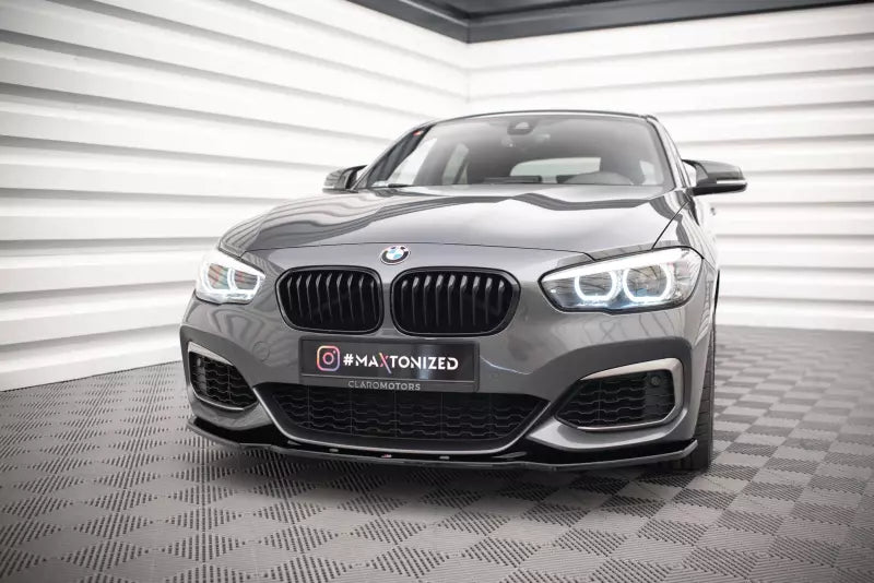 Maxton Design Frontlippe V.1 für BMW 1er F20 / F21 M-Paket Facelift 2015-2019 Hochglanz schwarz – Ansicht 1