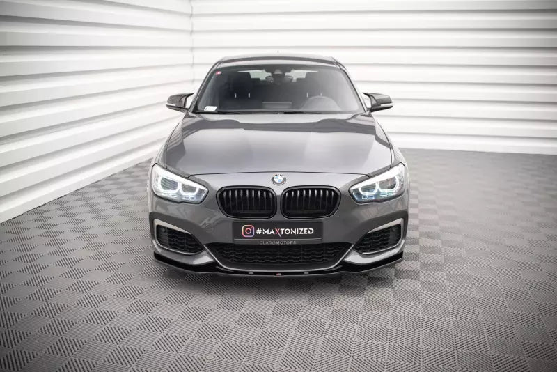 Maxton Design Frontlippe V.1 für BMW 1er F20 / F21 M-Paket Facelift 2015-2019 Hochglanz schwarz – Ansicht 2
