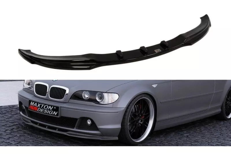 Maxton Design Frontlippe für BMW 3er E46 Coupe / Cabrio Facelift Hochglanz schwarz – Ansicht 1