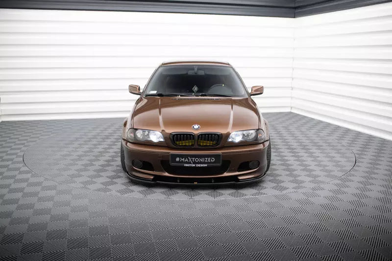 Maxton Design Frontlippe V.1 für BMW 3er E46 M-Paket Coupe / Cabrio Hochglanz schwarz – Ansicht 2