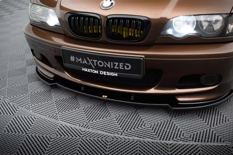 Maxton Design Frontlippe V.1 für BMW 3er E46 M-Paket Coupe / Cabrio Hochglanz schwarz – Ansicht 3