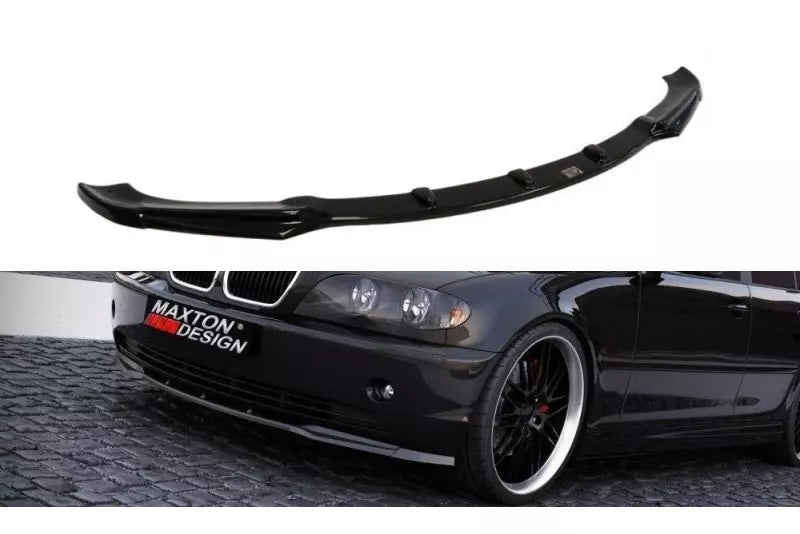 Maxton Design Frontlippe für BMW 3er E46 Limousine Facelift Hochglanz schwarz – Ansicht 1