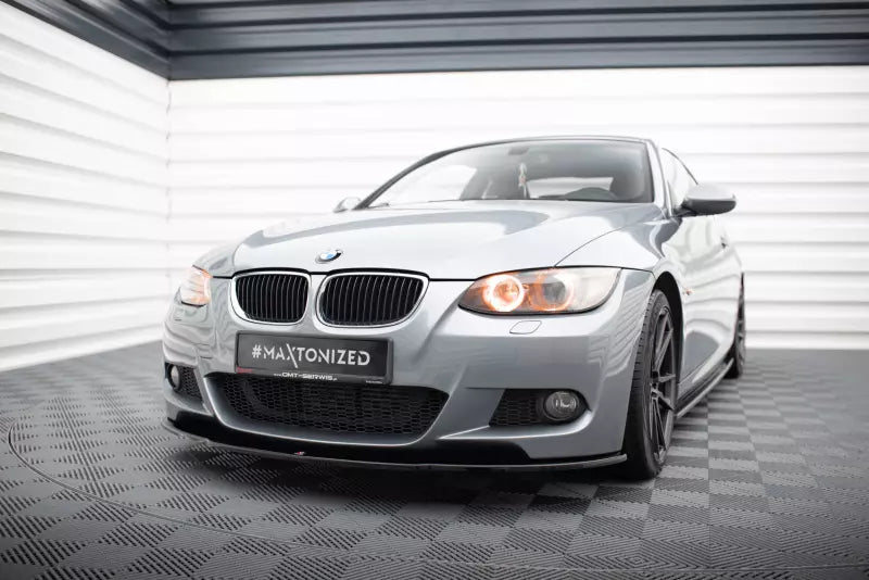 Maxton Design Frontlippe V.2 für BMW 3er E92 M Paket vor Facelift Hochglanz schwarz – Ansicht 1