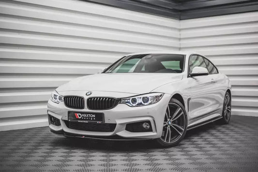 Maxton Design Frontlippe V.2 für BMW 4er F32 F33 F36 M-Paket Hochglanz schwarz – Ansicht 1