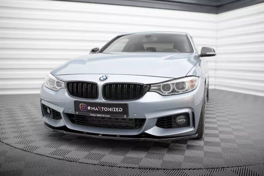 Maxton Design Frontlippe V.1 für BMW 4er M-Paket F32 / F33 / F36 (2013-2020) Hochglanz schwarz – Ansicht 1